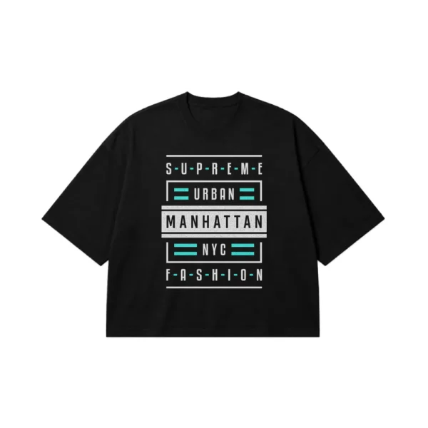 تیشرت باکسی نیویورک طرح Manhattan Urban Fashion کد 10830