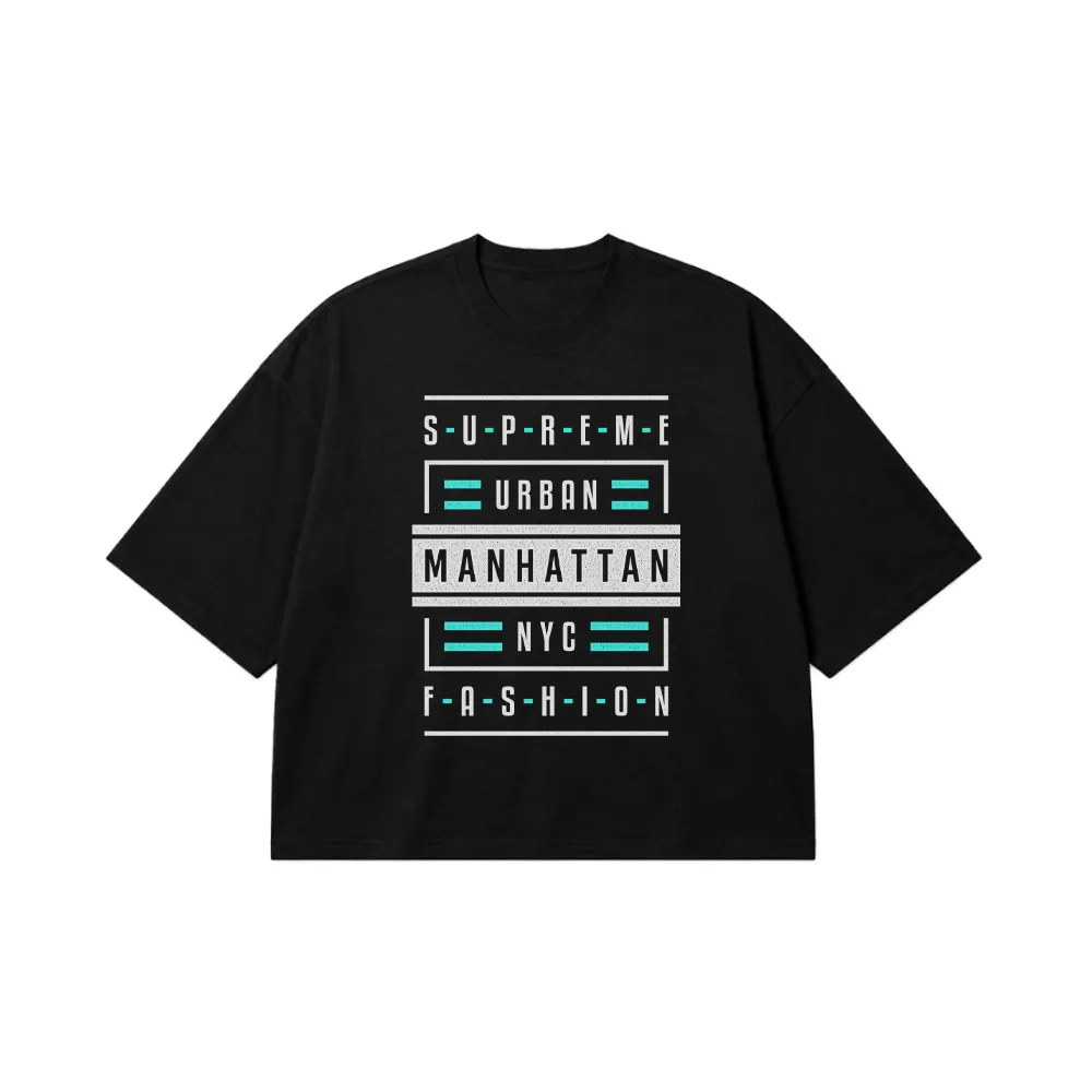 تیشرت باکسی نیویورک طرح Manhattan Urban Fashion کد 10830
