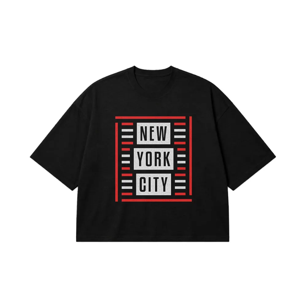 تیشرت باکسی نیویورک طرح New York City کد 10831