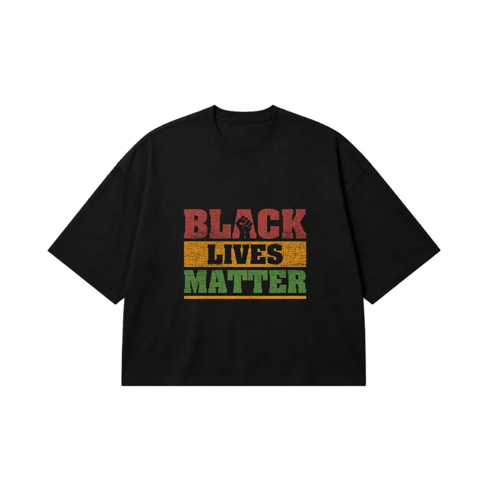 تیشرت باکسی طرح Black Lives Matter کد 10871