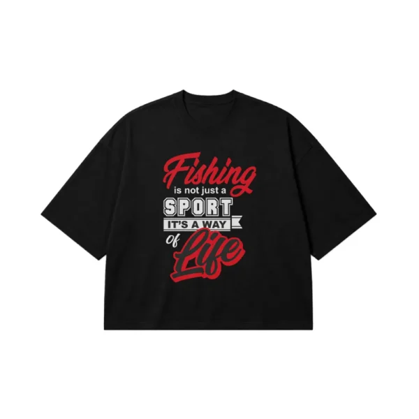 تیشرت باکسی ماهیگیری طرح Fishing Is A Way Of Life کد 10927
