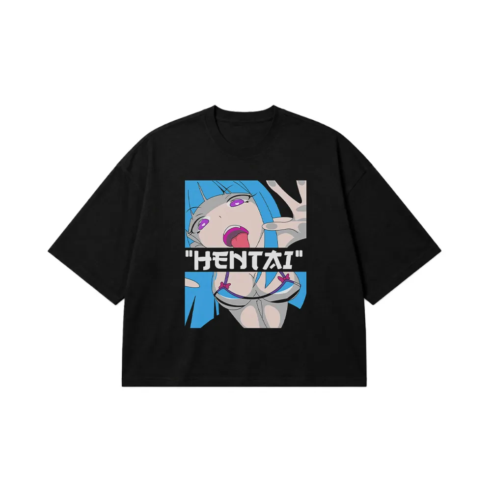 تیشرت باکسی انیمه طرح Hentai Face کد 10932