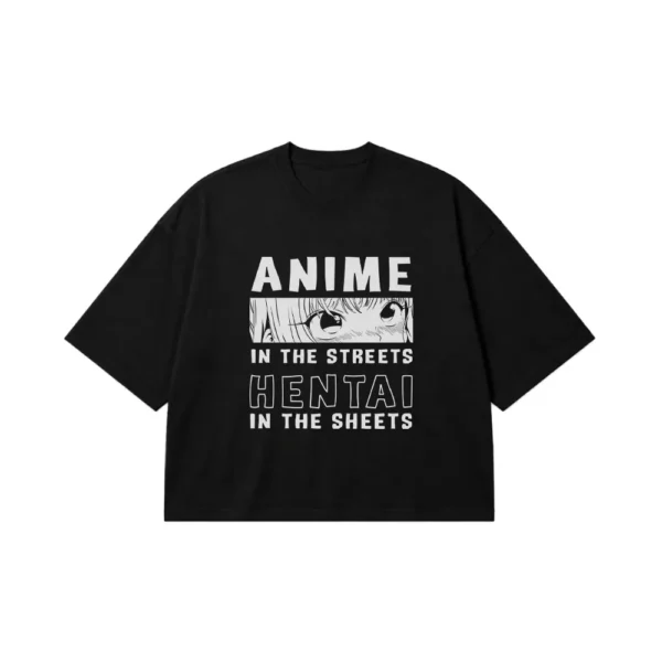 تیشرت باکسی انیمه طرح Anime In The Streets کد 10933