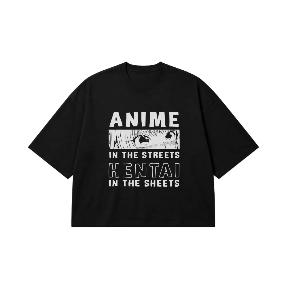 تیشرت باکسی انیمه طرح Anime In The Streets کد 10933