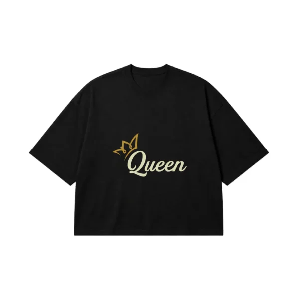 تیشرت باکسی سلطنتی طرح Queen کد 11002