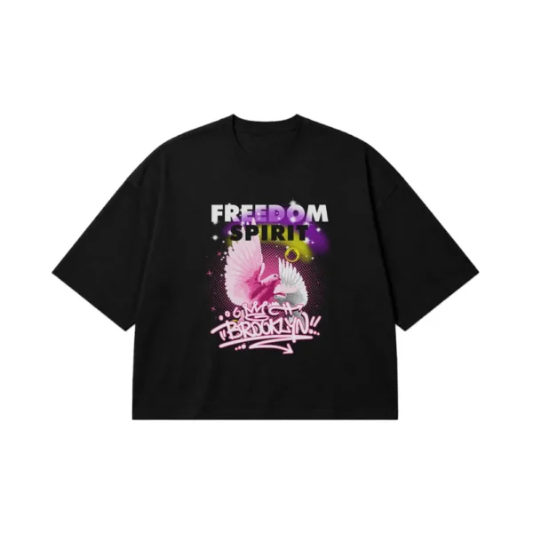 تیشرت باکسی آزادی طرح Freedom Spirit Brooklyn کد 1105