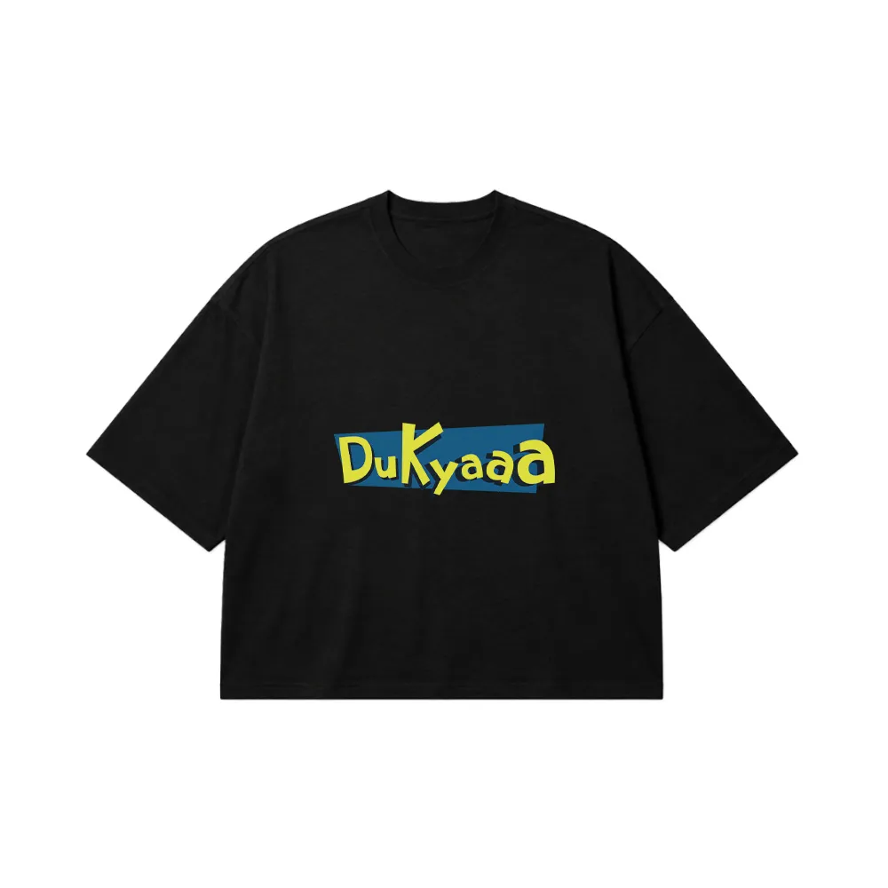 تیشرت باکسی تایپوگرافی طرح DuKyaaa کد 11070