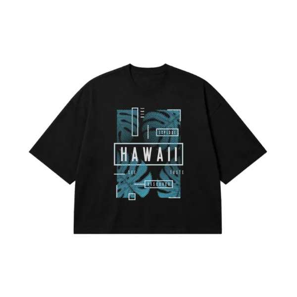 تیشرت باکسی طرح Hawaii کد 11161