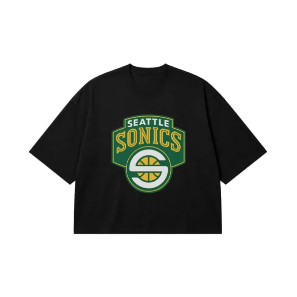 تیشرت باکسی بسکتبال طرح Seattle Sonics کد 1121