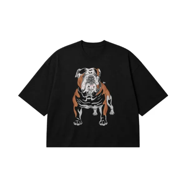 تیشرت باکسی طرح سگ بولداگ (Bulldog) کد 11264