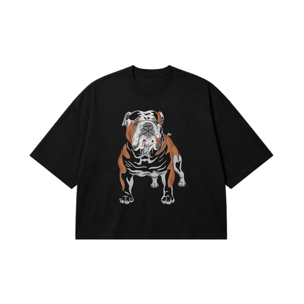 تیشرت باکسی طرح سگ بولداگ (Bulldog) کد 11264