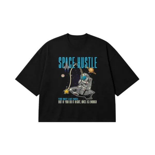 تیشرت باکسی فضانورد طرح Space Hustle کد 1138