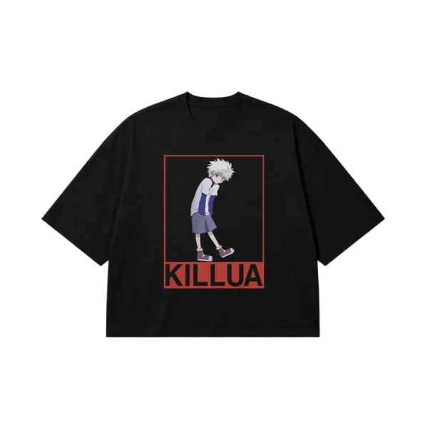 تیشرت باکسی انیمه هانتر x هانتر طرح کیلوا ایستاده (Killua) کد 11401