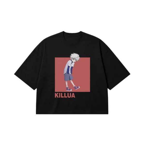 تیشرت باکسی انیمه هانتر x هانتر طرح کیلوا کلاسیک (Killua) کد 11406