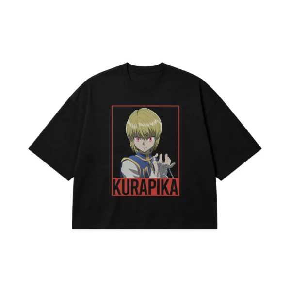 تیشرت باکسی انیمه هانتر ایکس هانتر طرح کوراپیکا قرمز (Kurapika) کد 11422