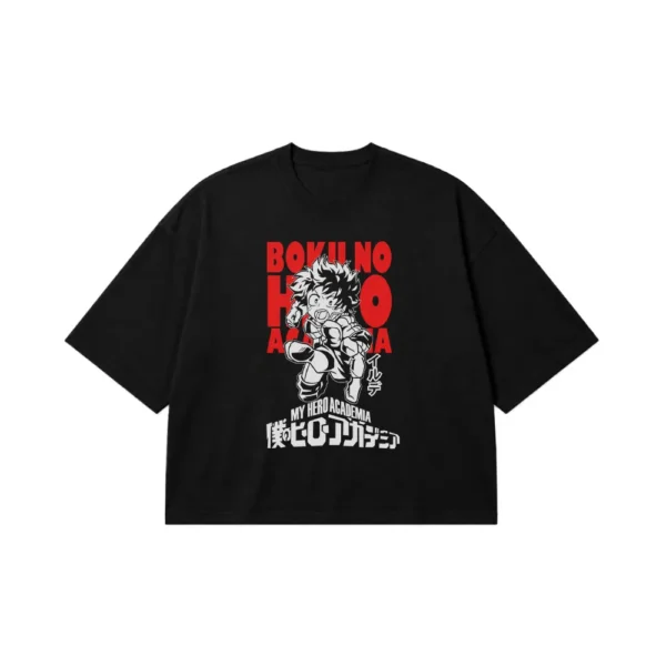 تیشرت باکسی انیمه My Hero Academia طرح ایزوکو اکشن کد 11522