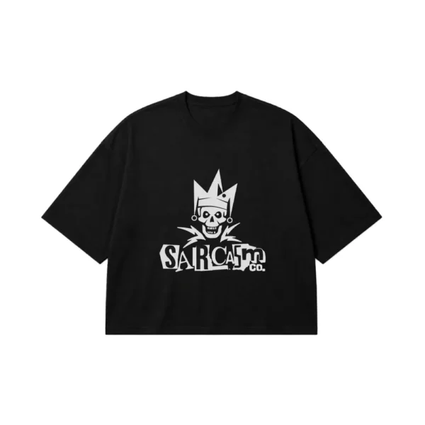 تیشرت باکسی جمجمه طنز طرح Sarcasm Co کد 11705