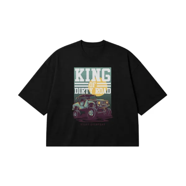 تیشرت باکسی جیپ طرح King of Dirty Road کد 11764