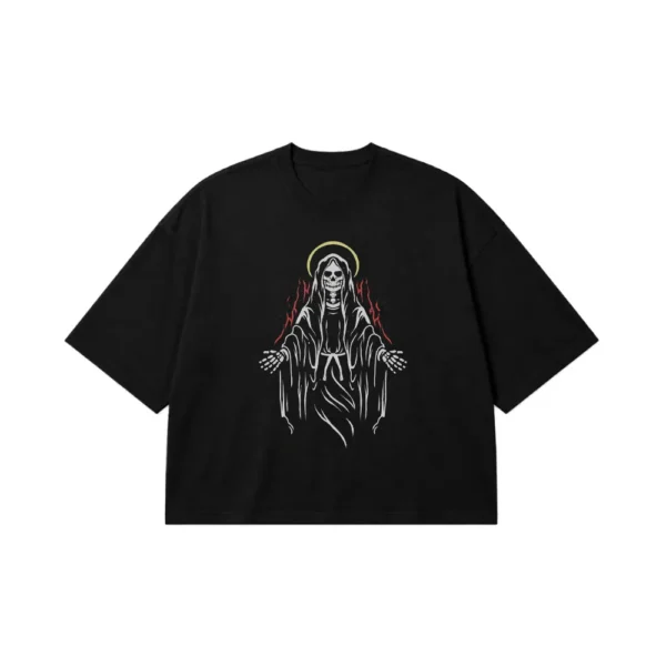تیشرت باکسی جمجمه طرح مرگ (Grim Reaper) کد 11798