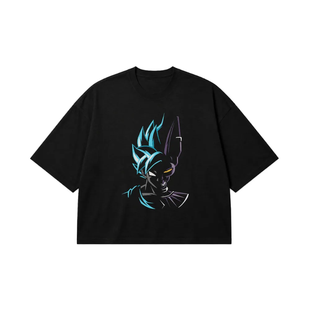 تیشرت باکسی انیمه دراگون بال طرح گوکو بلک (Goku Black) کد 11885
