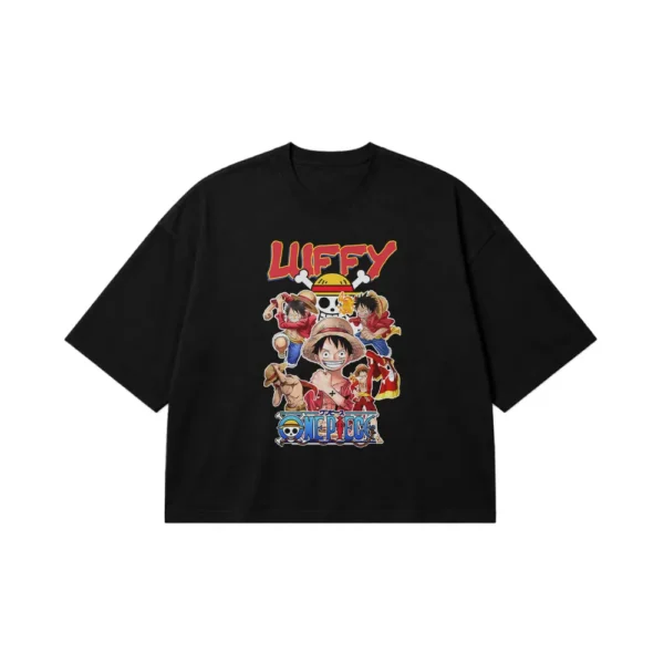 تیشرت باکسی انیمه وان پیس طرح لوفی (Luffy) کد 12014