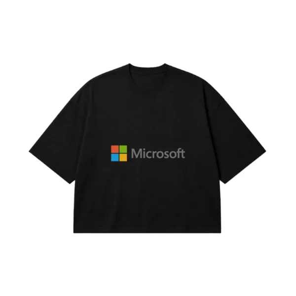 تیشرت باکسی طرح لوگو Microsoft کد 12104