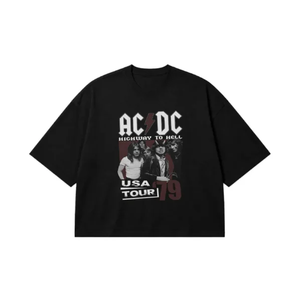 تیشرت باکسی ای‌سی‌دی‌سی طرح Highway to Hell تور (AC/DC) کد 12146