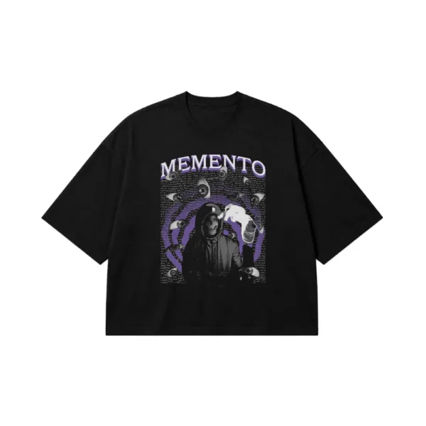 تیشرت باکسی تندیس بال‌دار و نوشته Memento کد 1217