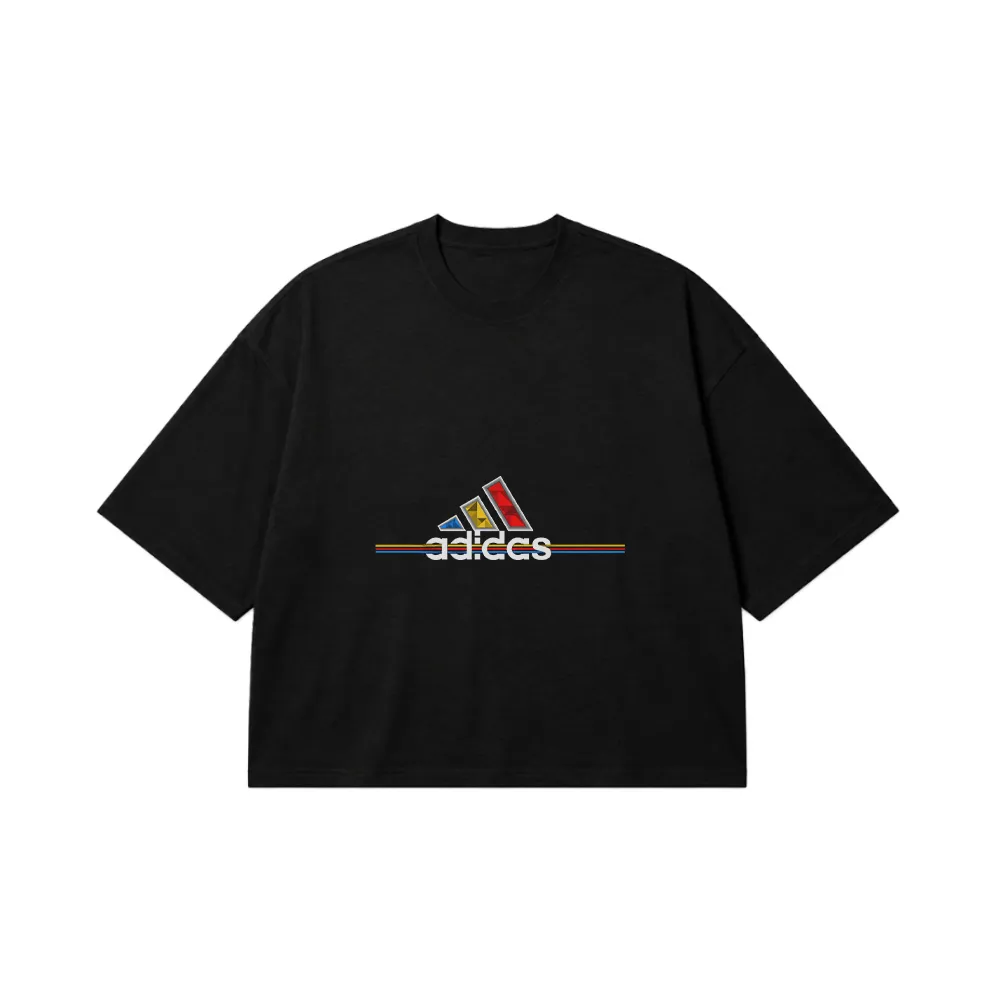 تیشرت باکسی آدیداس طرح رترو رنگی (Adidas) کد 12173