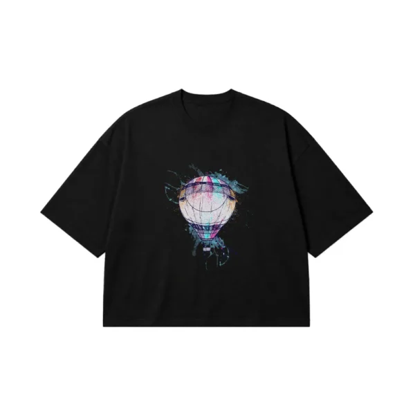 تیشرت باکسی دیسکو بال طرح نئونی (Disco Ball) کد 12244