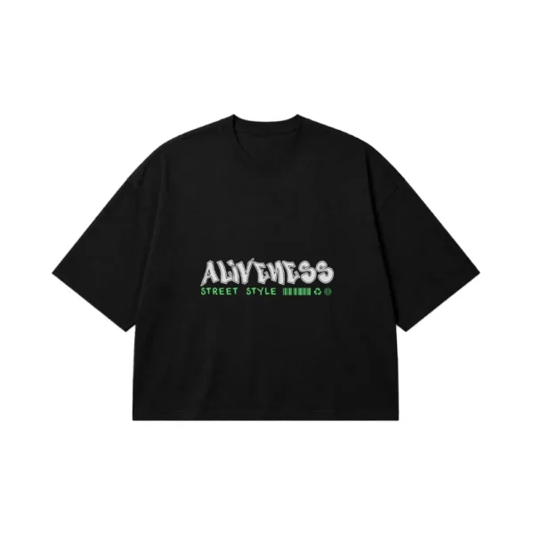 تیشرت باکسی طرح Aliveness Street Style کد 12333