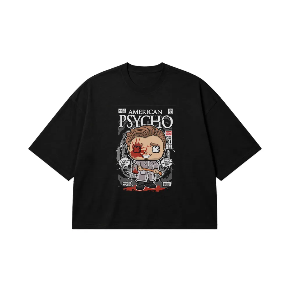 تیشرت باکسی طرح American Psycho کد 12386