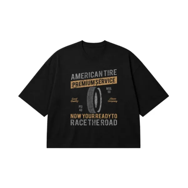 تیشرت باکسی طرح American Tire Premium Service کد 12390