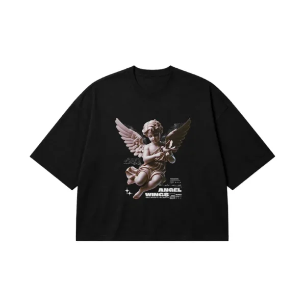 تیشرت باکسی فرشته کلاسیک Angel Wings کد 12419