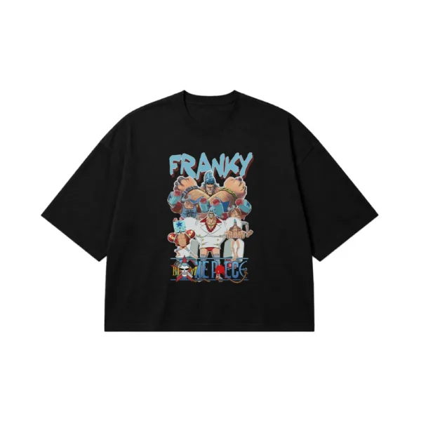 تیشرت باکسی انیمه وان پیس طرح فرانکی (Franky) کد 12466