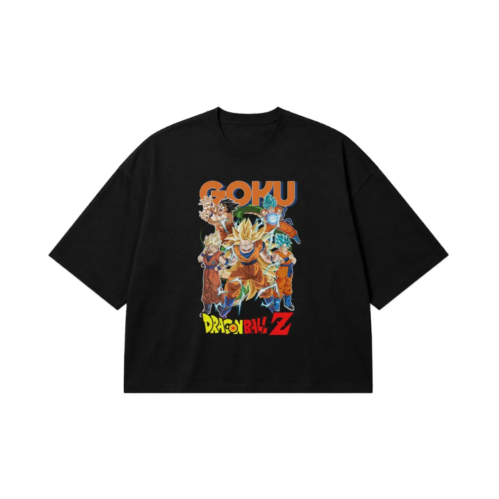 تیشرت باکسی انیمه دراگون بال طرح گوکو (Goku) کد 12470