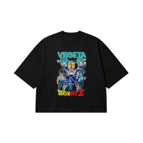 تیشرت باکسی انیمه دراگون بال طرح وجیتا (Vegeta) کد 12499