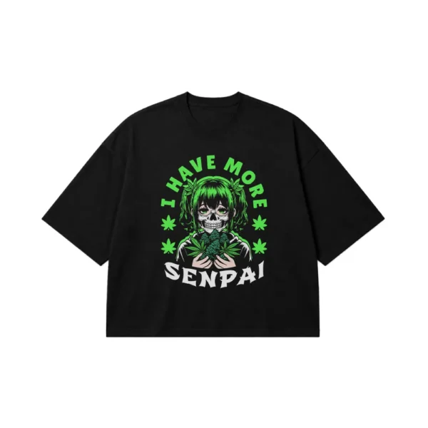 تیشرت باکسی اسکلت انیمه طرح Sendai کد 12506