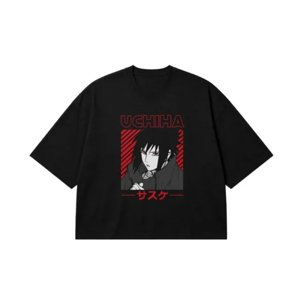 تیشرت باکسی انیمه ناروتو طرح ساسکه اوچیها (Sasuke) کد 12530