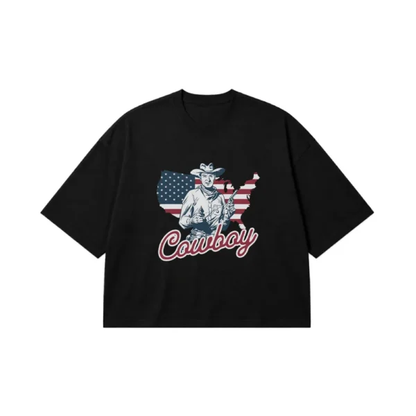 تیشرت باکسی کابوی طرح Cowboy آمریکا کد 12855