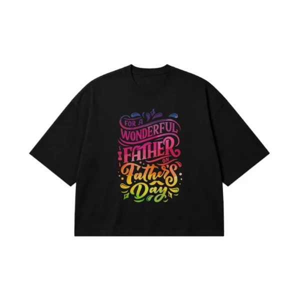 تیشرت باکسی روز پدر طرح Wonderful Father کد 1287