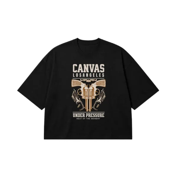 تیشرت باکسی استریت‌ویر طرح Canvas Los Angeles Under Pressure کد 12893