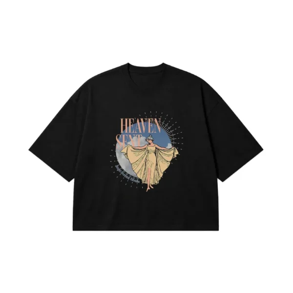 تیشرت باکسی فرشته طرح Heaven Sent کد 12905