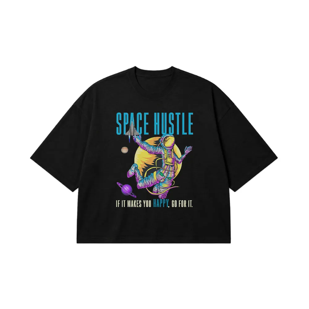 تیشرت باکسی فضانورد طرح Space Hustle کد 1291