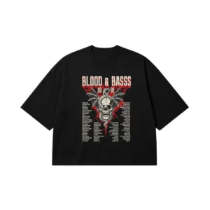 تیشرت باکسی طرح Blood & Basss کد 13567