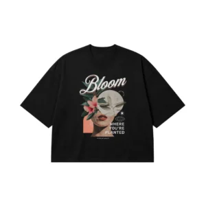 تیشرت باکسی گل طرح Bloom Where You’re Planted کد 13570