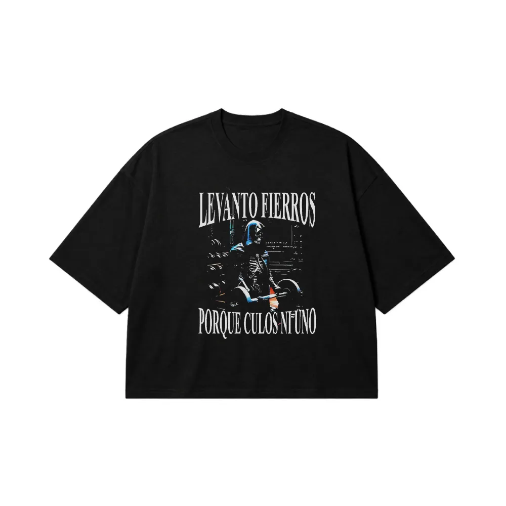 تیشرت باکسی بدنسازی اسکلت طرح Levanto Fierros کد 1358