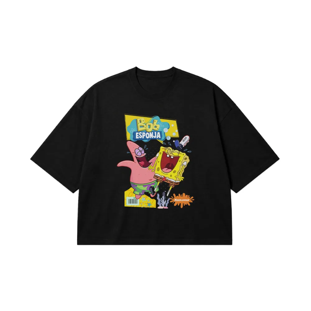تیشرت باکسی باب اسفنجی طرح Bob Esponja کد 13605