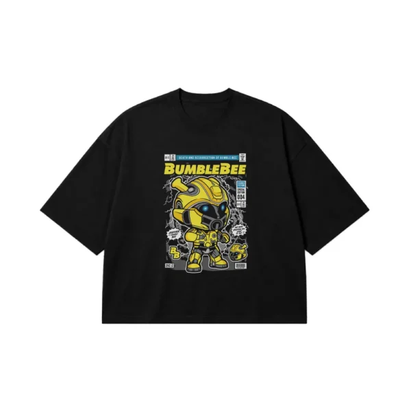 تیشرت باکسی بامبلبی طرح ربات کارتونی (Bumblebee) کد 13804