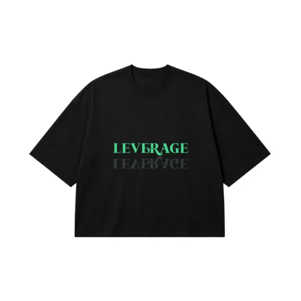 تیشرت باکسی تایپوگرافی Leverage کد 1385